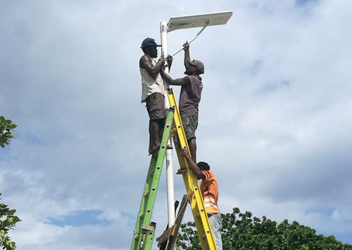 Hitechled 30w solar street light for Papua New Guinea