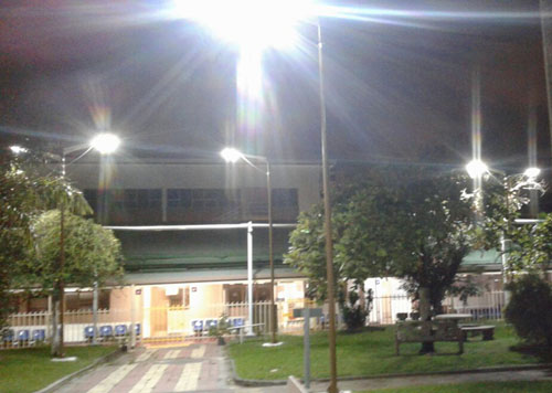 60W all in one solar led street light for Costa Rica Hospital San Juan de Dios